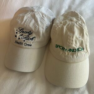 Pair of sporty & rich hats